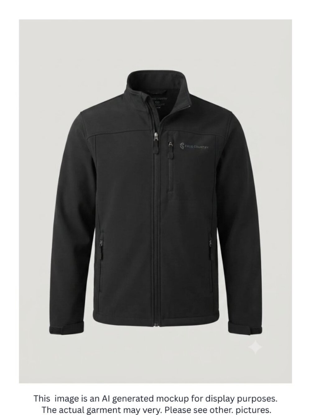 Free Country Black Men's Softshell Jacket